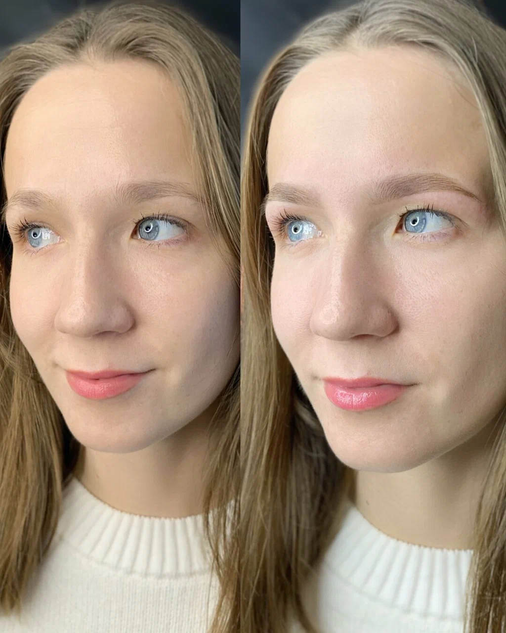 Оформление бровей — до и после